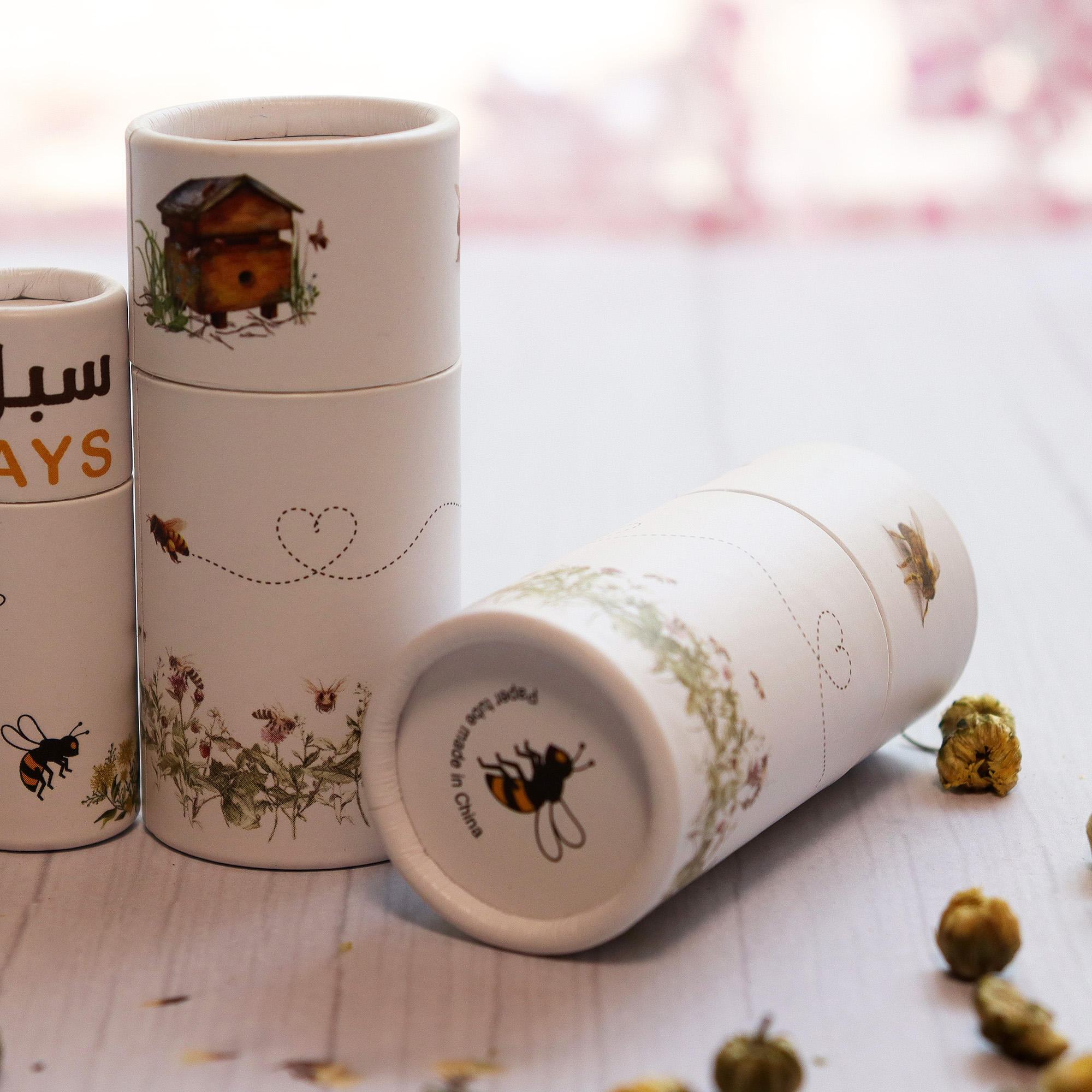 Firstsail Design Personalizado Feijão de Chá Solto Cilindro Inteligente Cartão Ecológico de Qualidade Alimentar Tubo de Papel de Embalagem de Café