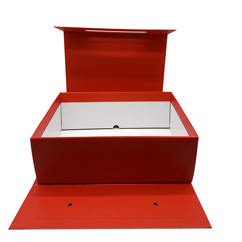 Caixa de papel grande dobrável magnética feita sob encomenda luxuosa do tamanho com corda de couro da mão