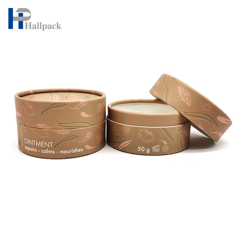 Tubos de embalagem de papel cosmético blush personalizado, recipientes de base cilíndrica, bolo de perfume, número do modelo, tubo de embalagem de papel