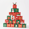 Pacote de caixa de calendário advento de Natal personalizado biodegradável