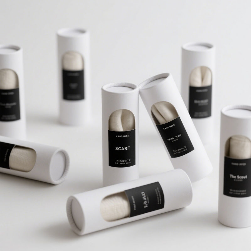 Embalagem de papel de papel de design personalizado embalagem de tubo de papel com janela