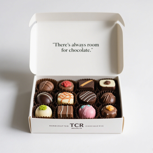Caixas de embalagens de chocolates de doces de presente de Natal biodegradáveis