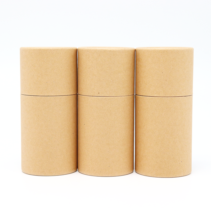 Embalagem de roupas ecológicas, caixa de cilindro de papelão, tubo de papel com janela para camisetas, roupas íntimas, meias, toalha