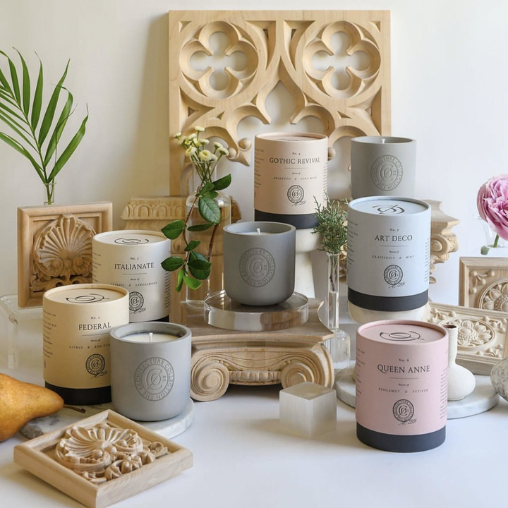 Tubo de embalagem de papel kraft vazio personalizado, feito à mão, vela de cera de soja, cilindro, caixa de tubo redondo de papel de luxo para velas