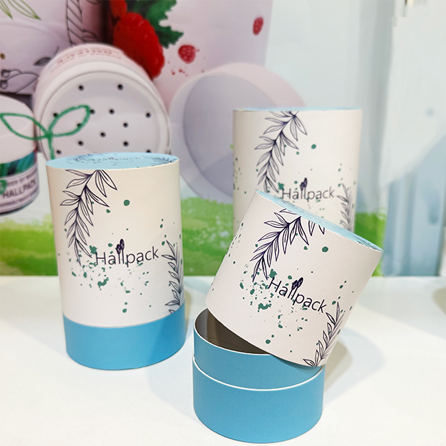 Embalagem de papel Kraft de borda plana ecológica Hallpack para embalagem de tubo de papelão artesanal de quebra-cabeça da moda de velas