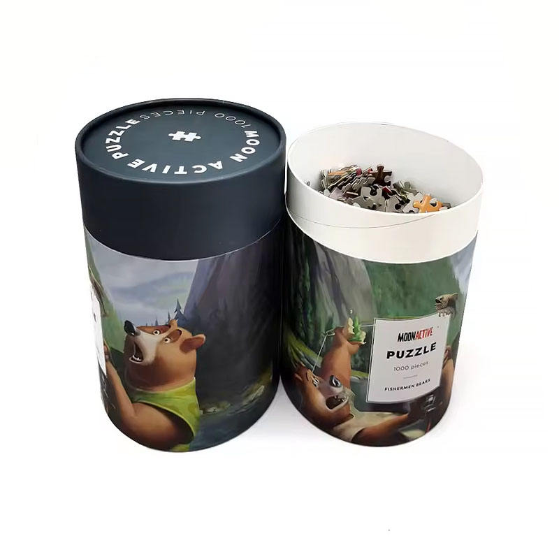 Blocos de construção quebra-cabeça tubo de papel embalagem artesanato caixa de cilindro de papelão para brinquedo