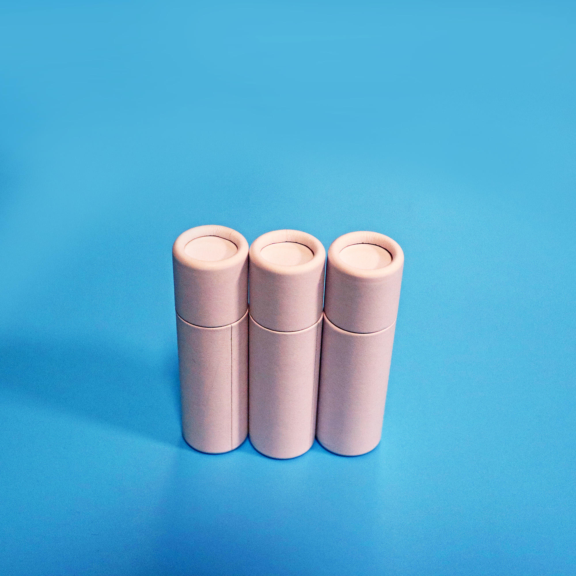 Tubo de papel kraft com núcleo de papel branco, tubo de embalagem de papel biodegradável, brilho labial, push up, tubo de bálsamo labial