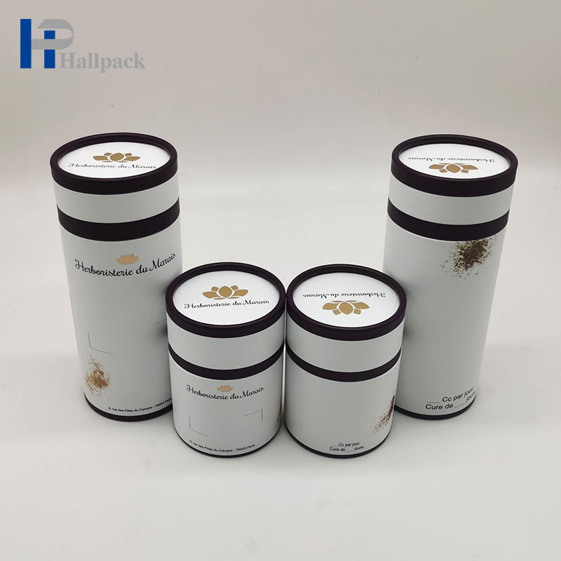 Tubo de papel de embalagem de doces de Natal de produto comestível personalizado 100% biodegradável