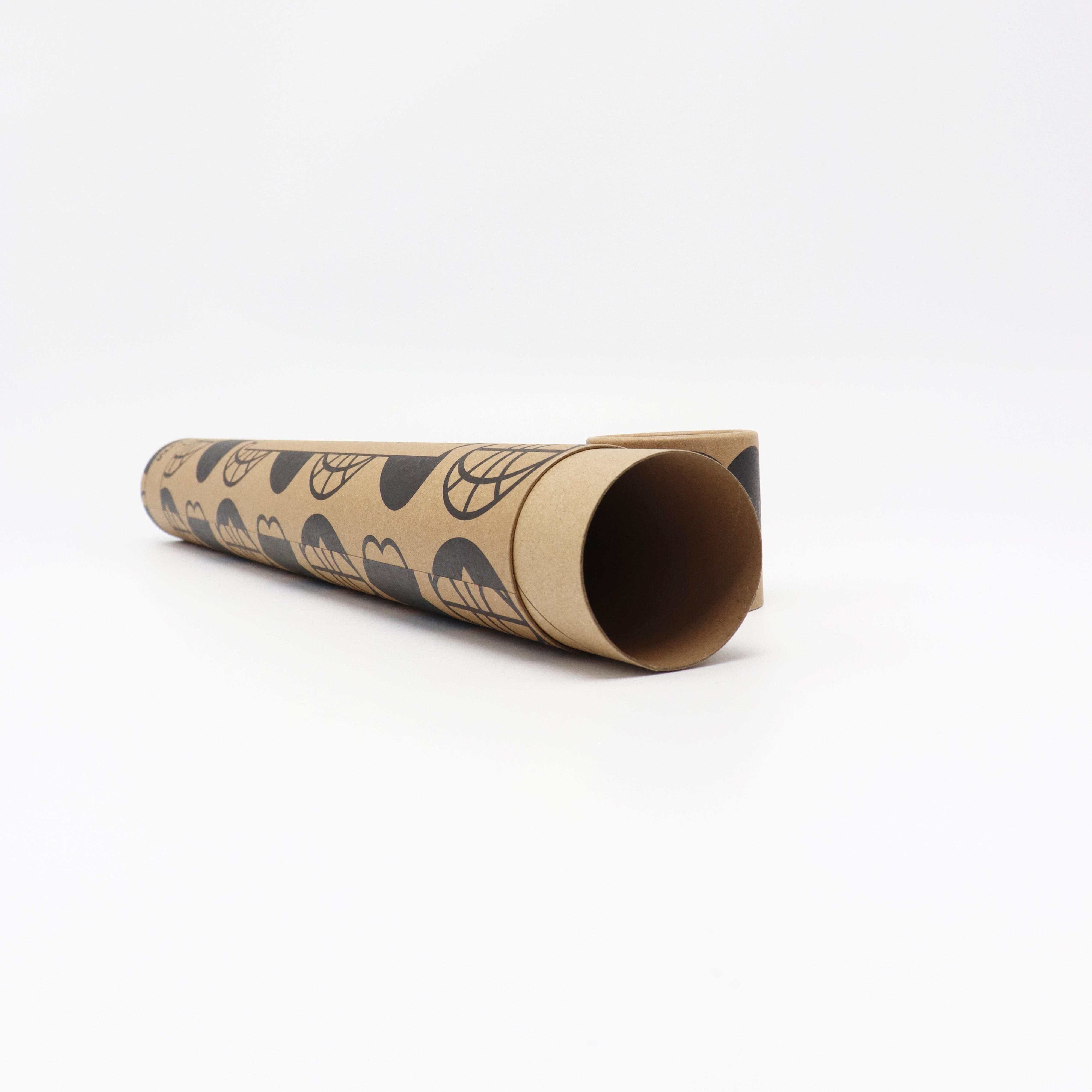 O papel biodegradável pode rolar o tubo de papel com o cilindro impresso da bola do tubo do papel de embalagem