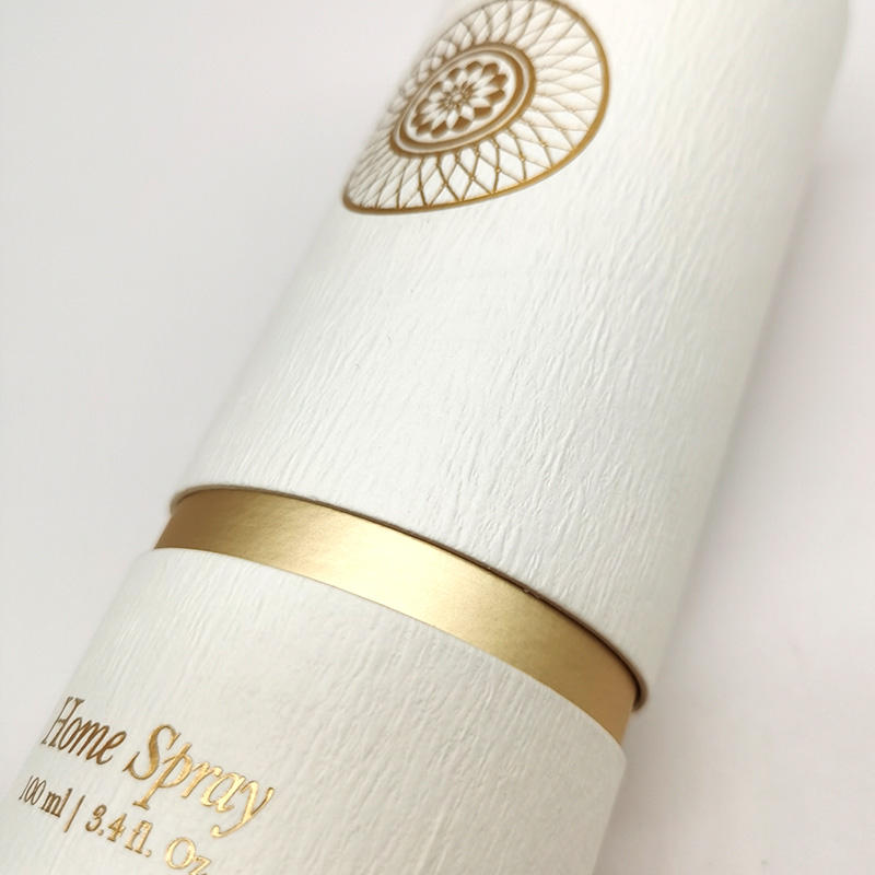 Venda quente caixa de cilindro de papel kraft de luxo personalizada para velas de óleo de perfume e óleos essenciais usam embalagens de tubos de papel