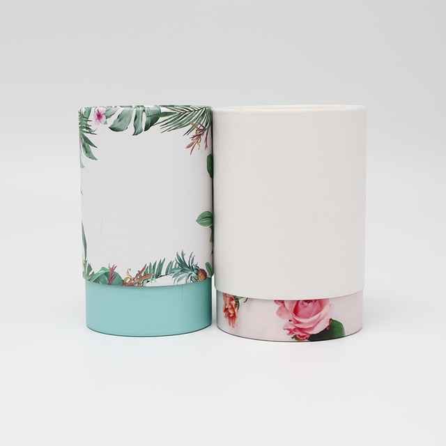 Caixa feita sob encomenda amigável do cilindro do cartão do produto comestível de Eco com o tubo de papel da tampa do metal que empacota para o chá Nuts do café