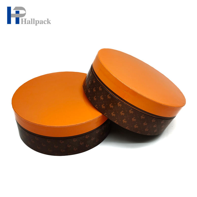 Embalagem de tubo de papel embalado em caixa de cilindro de papelão de produto comestível com design personalizado para bolo de chocolate e biscoito