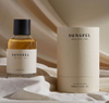 Garrafa de vidro de perfume de cilindro 15ml/30ml/50ml/100ml embalagem com caixa de tubo de papel