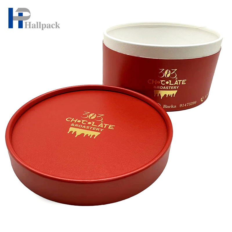 Tubo de papel de qualidade alimentar Canister Embalagem de papelão Tubo de papel de chocolate