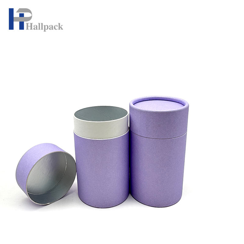 Caixa redonda de papelão de folha de alumínio biodegradável personalizada, tubo de papel de qualidade alimentar, tubo de embalagem, chá, café, biscoito, embalagem de papel