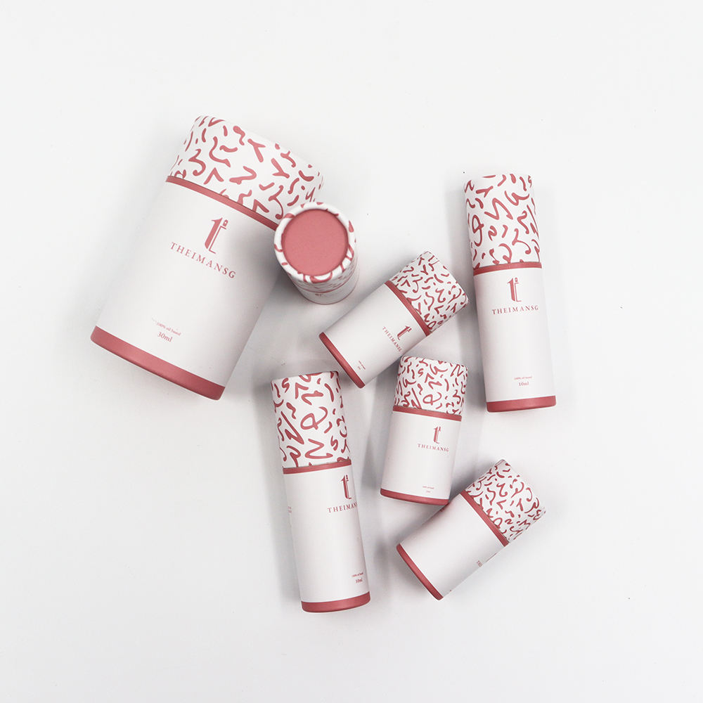 Tubo de caixa de papel kraft marrom de alta qualidade personalizável caixa redonda branca embalagem de tubo de cilindro biodegradável preto