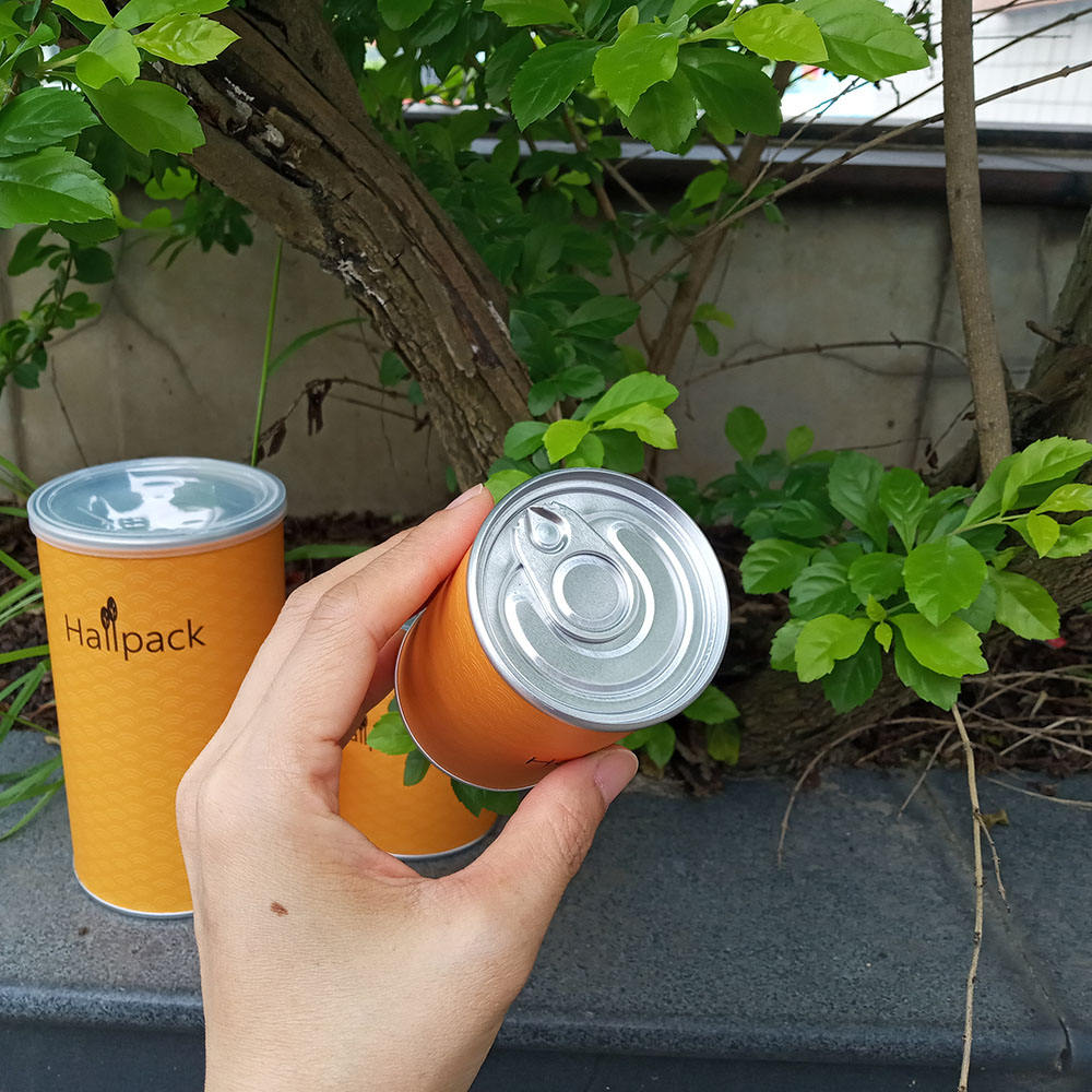 Tubo de papel reciclável de cilindro de papelão hermético com tampa fácil de descascar para tubo de embalagem de alimentos personalizado de colágeno em pó de proteína