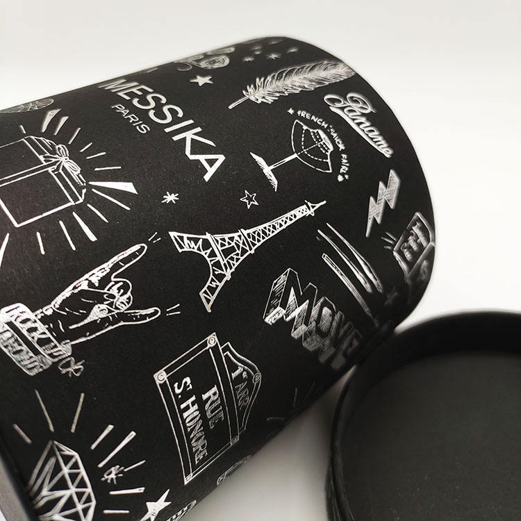Embalagem de tubo de latas de papel de cilindro redondo