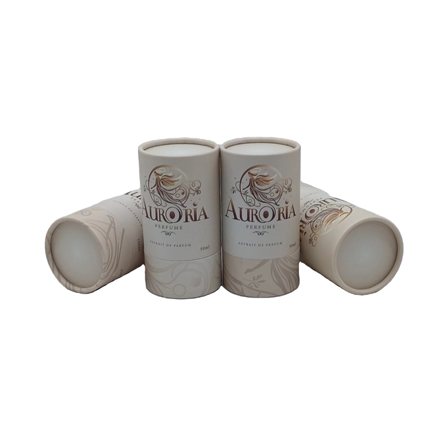 Perfume biodegradável do projeto do pacote do tubo do papel do cilindro do cartão de Kraft para o presente