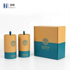 Logotipo personalizado, 2 peças de papelão de papel, armazenamento rígido de velas, conjunto de presente, caixa de tubo pequeno, embalagem de papel para velas