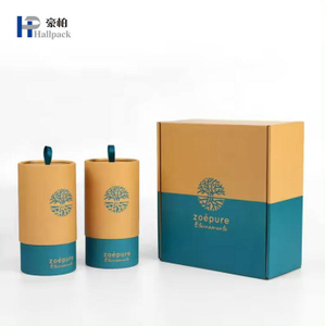 Logotipo personalizado, 2 peças de papelão de papel, armazenamento rígido de velas, conjunto de presente, caixa de tubo pequeno, embalagem de papel para velas