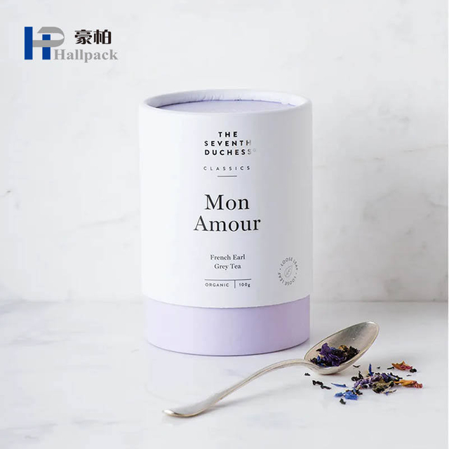 Firstsail design personalizado feijão de chá solto cilindro redondo papelão eco amigável caixa de qualidade alimentar pacote de tubo de papel alimentar
