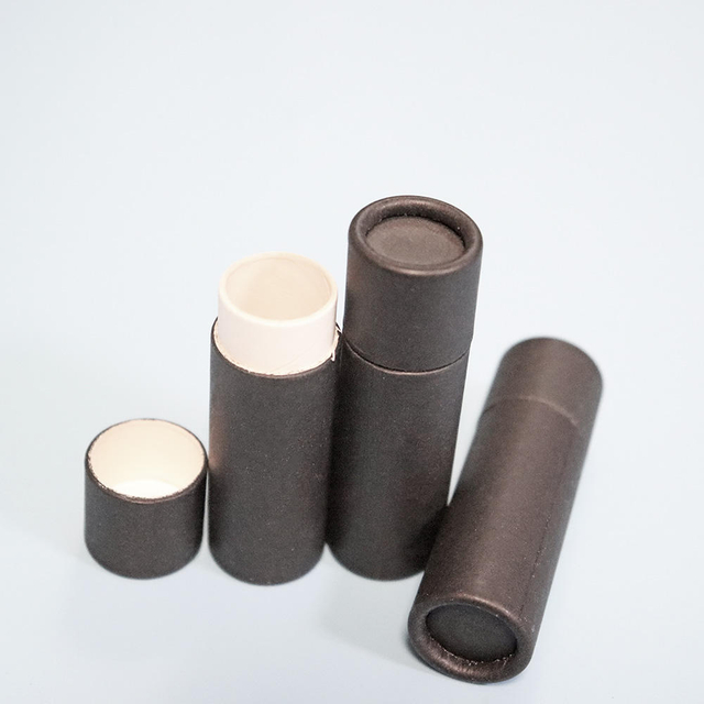 Tubos de lipbalm marrons pretos e brancos de 2 onças de venda quente com preço baixo