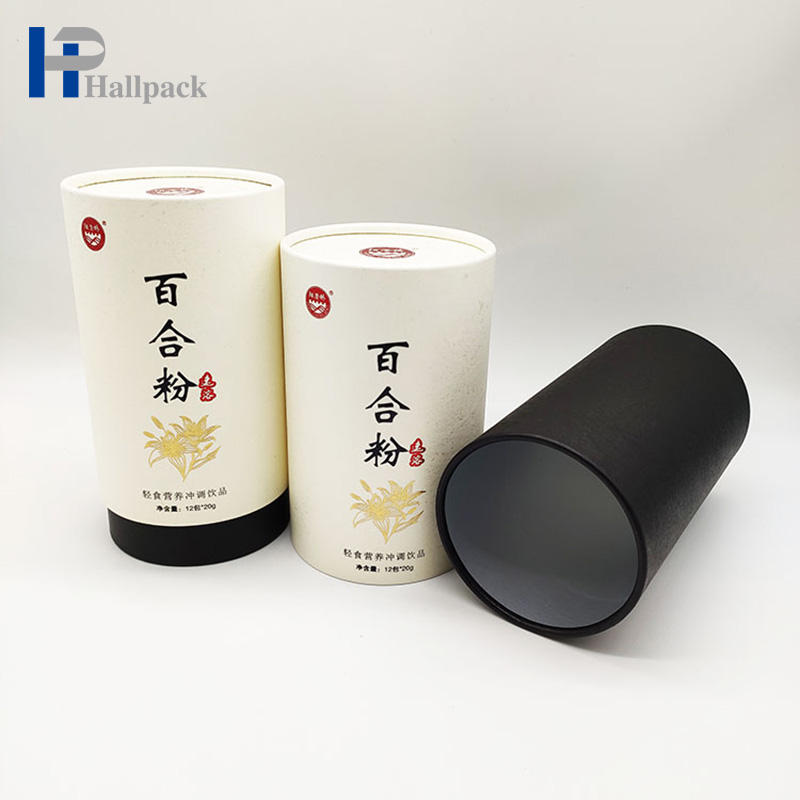 Gênero artesanato papel chá embalagem bebida chá café jarra lata caixa de cilindro de embalagem de grau alimentício
