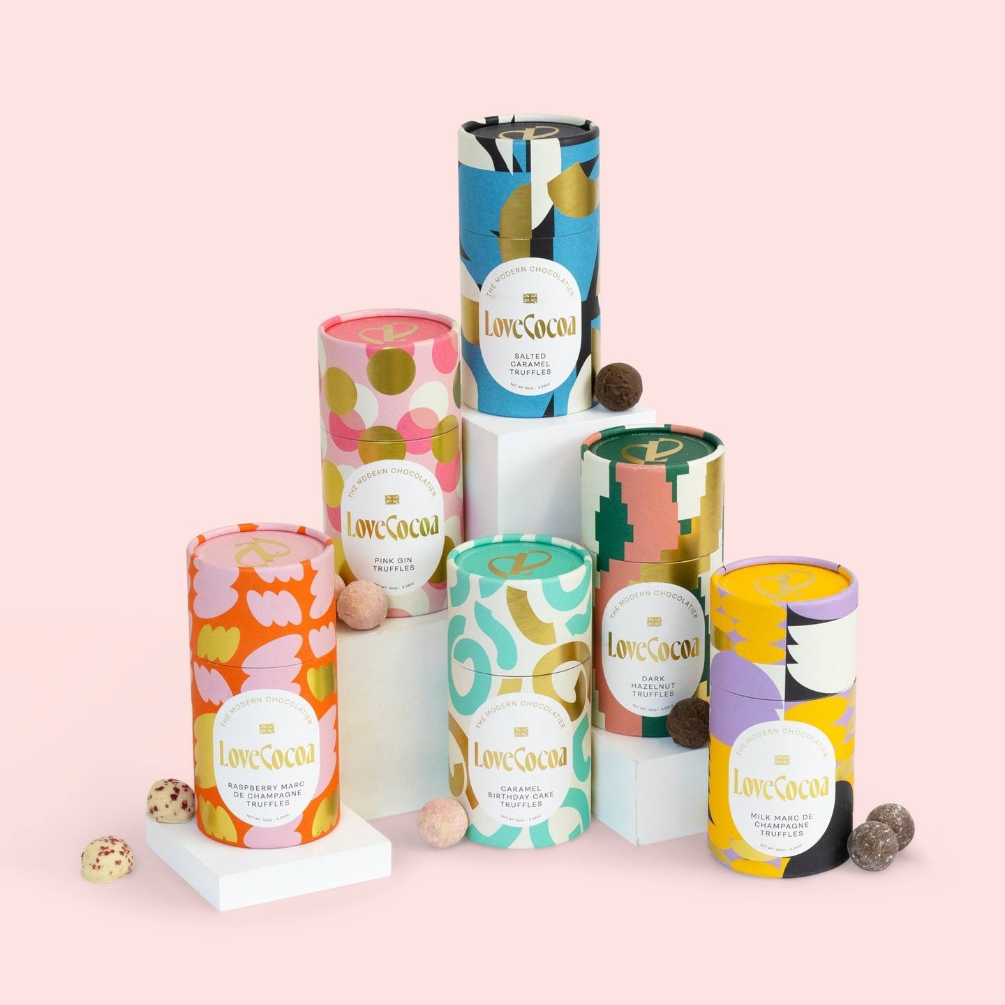 Embalagem de tubo de papel biodegradável para caixa de tubo redondo durável de chá de café de chocolate