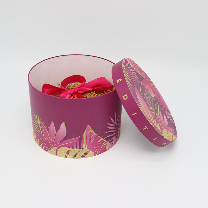 Tubo de papel feito sob encomenda amigável da caixa do cilindro do cartão de Eco que empacota para o perfume dos cuidados com a pele floresce o presente de aniversário do presente do feriado