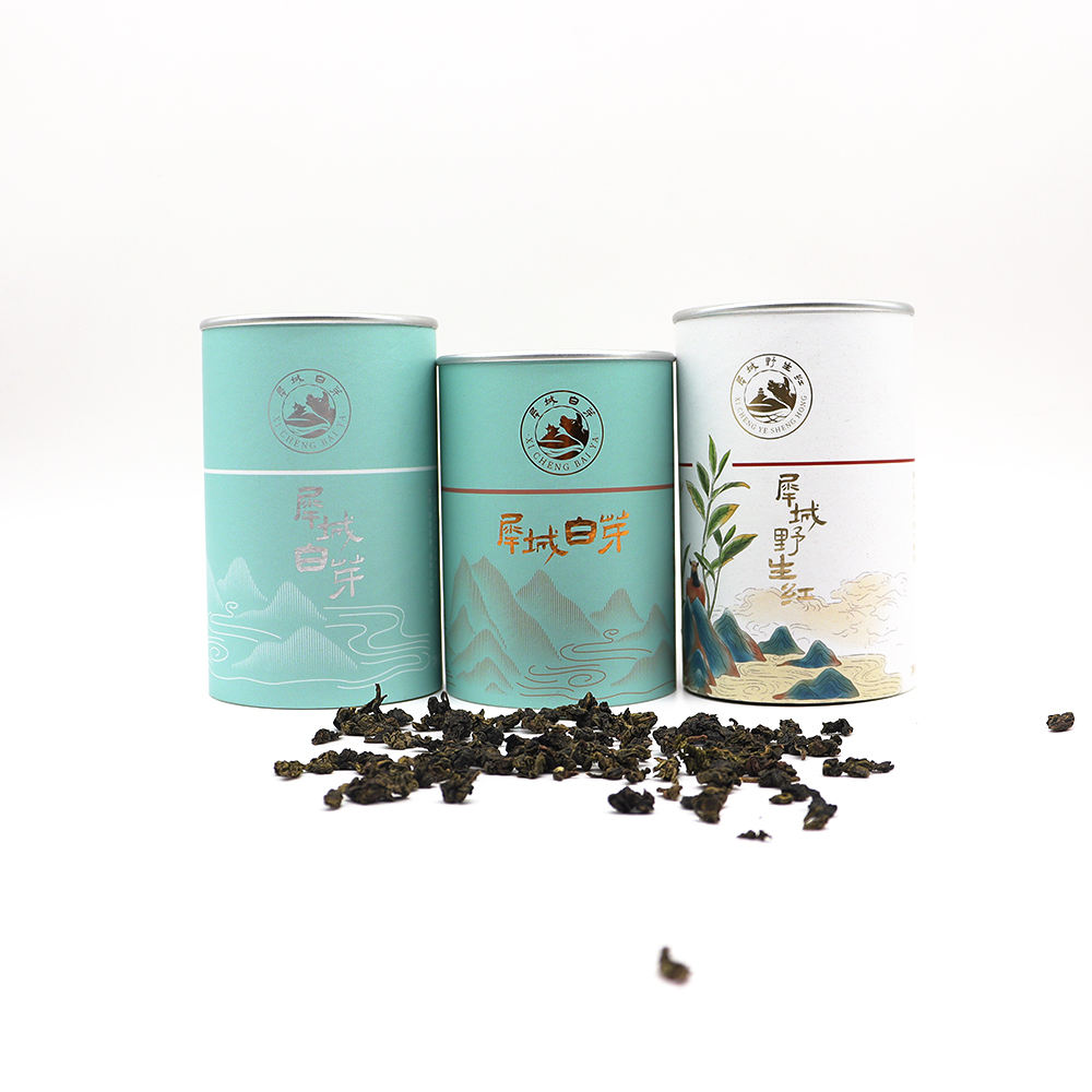 Cilindro biodegradável do chá do produto comestível que empacota o tubo redondo feito sob encomenda do papel de embalagem