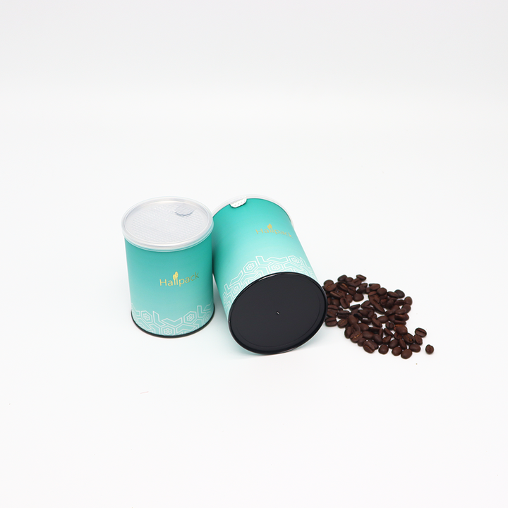 O pacote de papel amigável do produto comestível de Eco do projeto personalizado fácil descasca fora do tubo de papel da selagem do metal que empacota para o chá do café das porcas