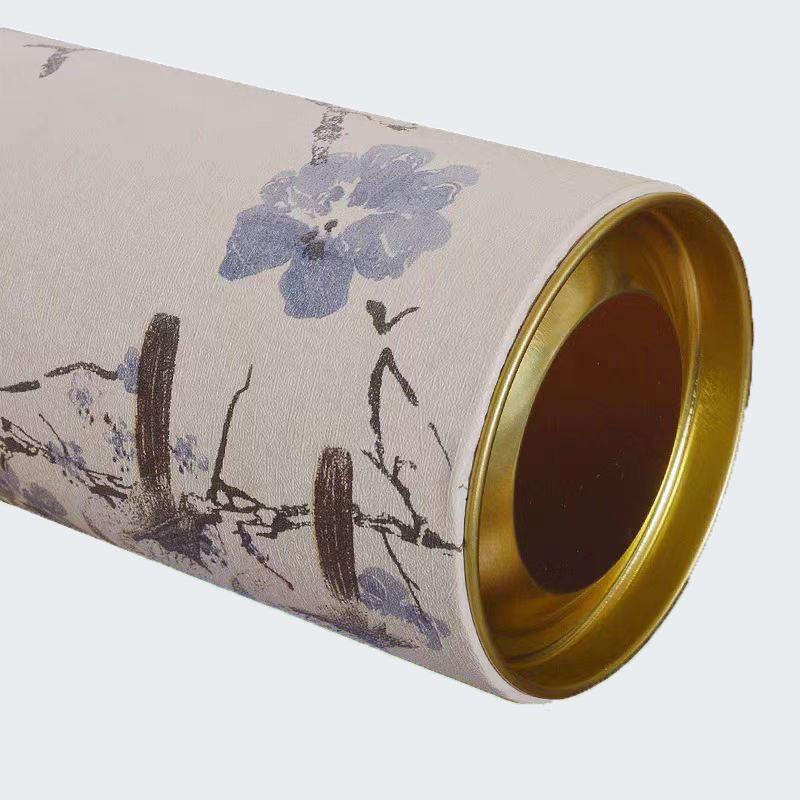 Embalagem de tubo de papel de chá e lanche de sorvete de comida com design redondo de luxo biodegradável personalizado