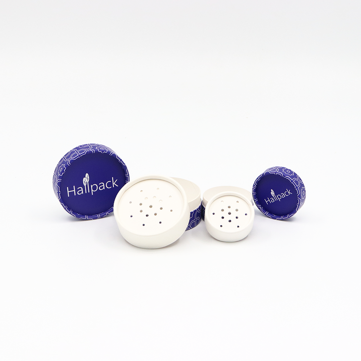 Embalagem cosmética personalizada de alta qualidade, caixa de cilindro de papelão, tubo de papel, embalagem com peneira, agitador para sombra de olho, pó solto