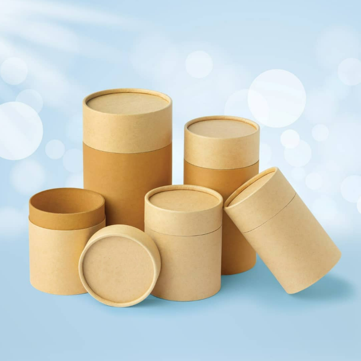 Tubo de papel Kraft personalizado 100% ecologicamente correto para embalagem de alimentos, folha, chá, flor, tubo de embalagem de chá