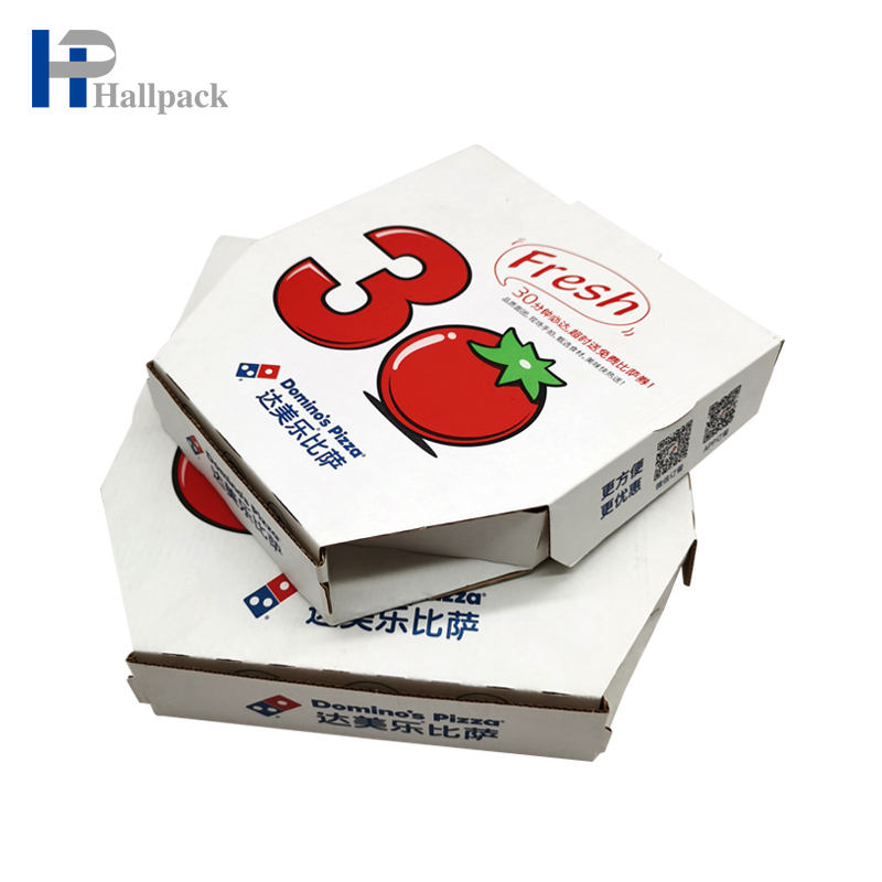 Design personalizado caixa de pizza impressa caixa de papel de embalagem de produto comestível