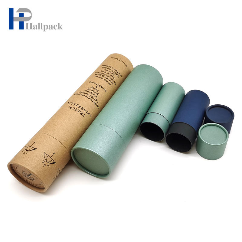 Tubo de papel cilíndrico, tubo de aperto de papel kraft dourado, tubos de papel para roupas íntimas