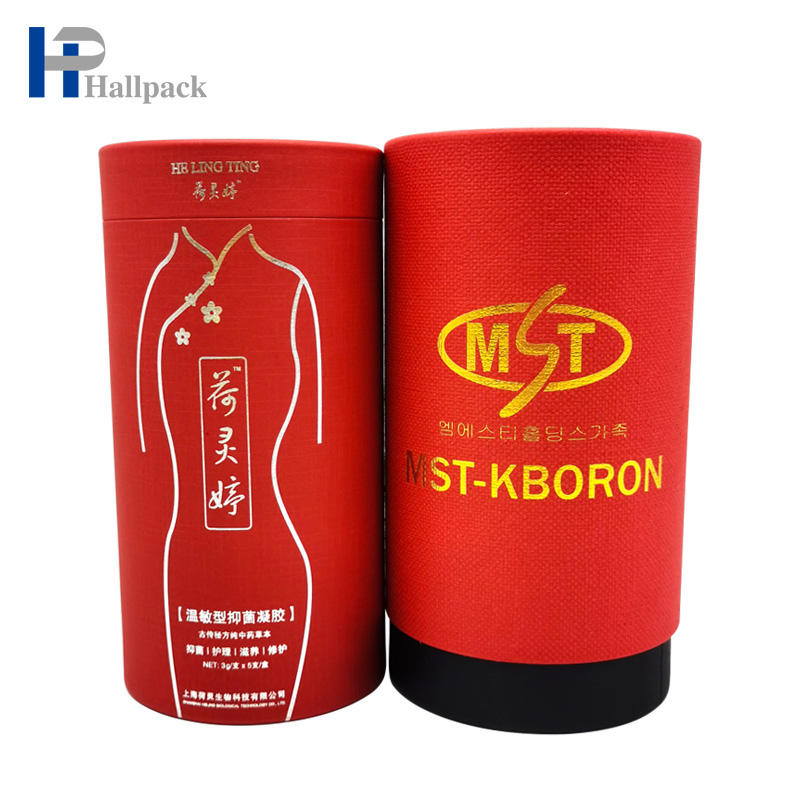 Embalagem de papel de tubo de núcleo Kraft cosmético de vendas diretas da fábrica