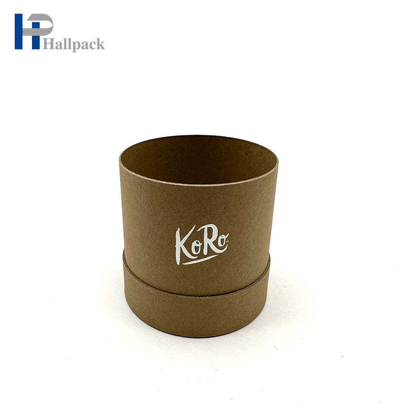 Embalagem de papelão biodegradável de tubo redondo personalizado de papelão Kraft para artesanato de cosméticos imprime logotipo feito de fábrica
