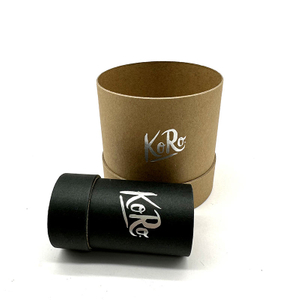 Embalagem de papelão biodegradável de tubo redondo personalizado de papelão Kraft para artesanato de cosméticos imprime logotipo feito de fábrica