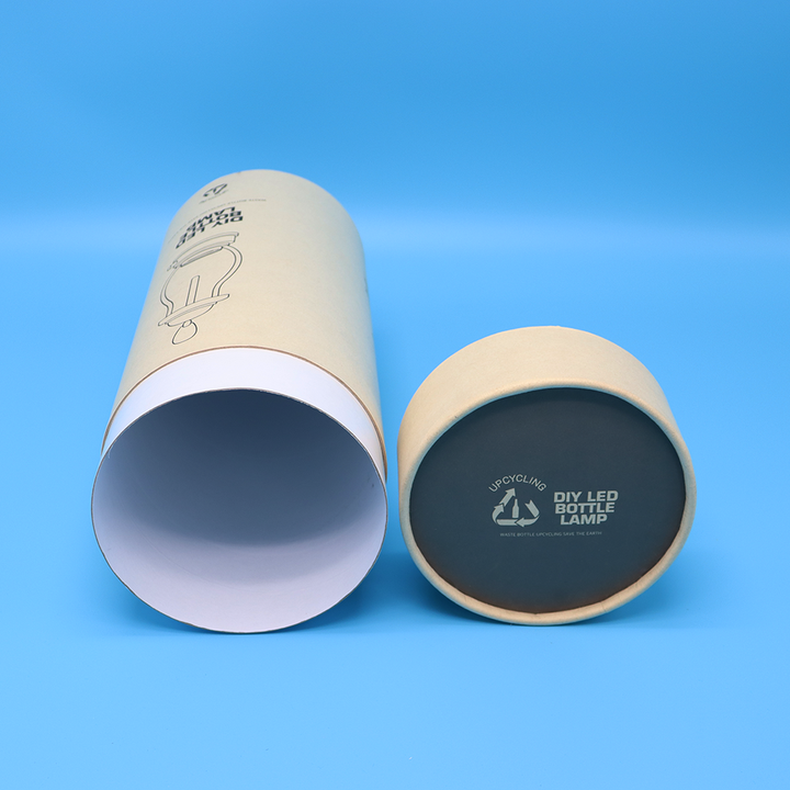 Caixa de cilindro de papelão eletrônico ecológico personalizado, embalagem de tubo de papel para câmera, relógio inteligente, fone de ouvido, luz led