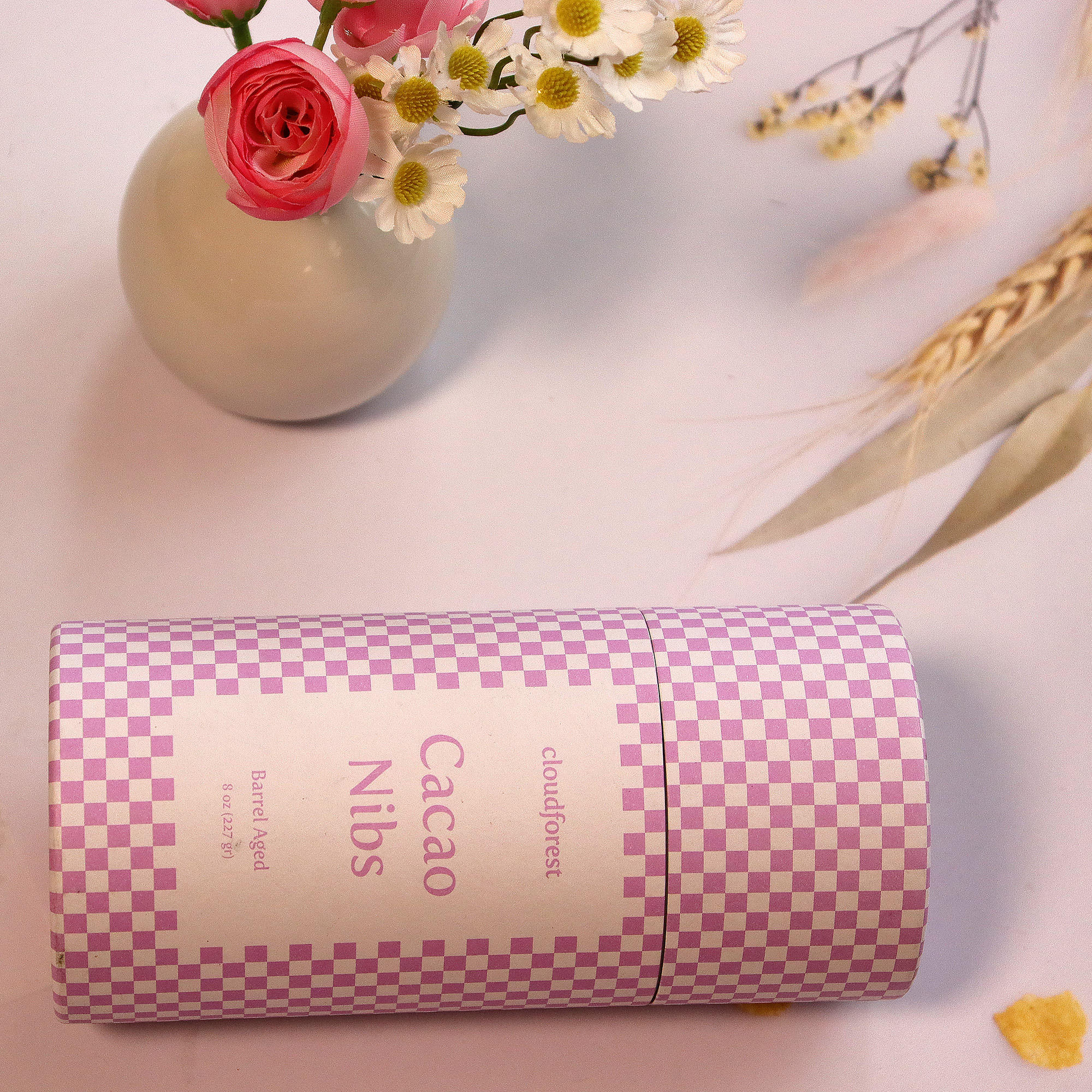 Recipientes de armazenamento de papelão com cilindro impresso personalizado para embalagens de alimentos em grãos de cacau Embalagem de tubo de papel