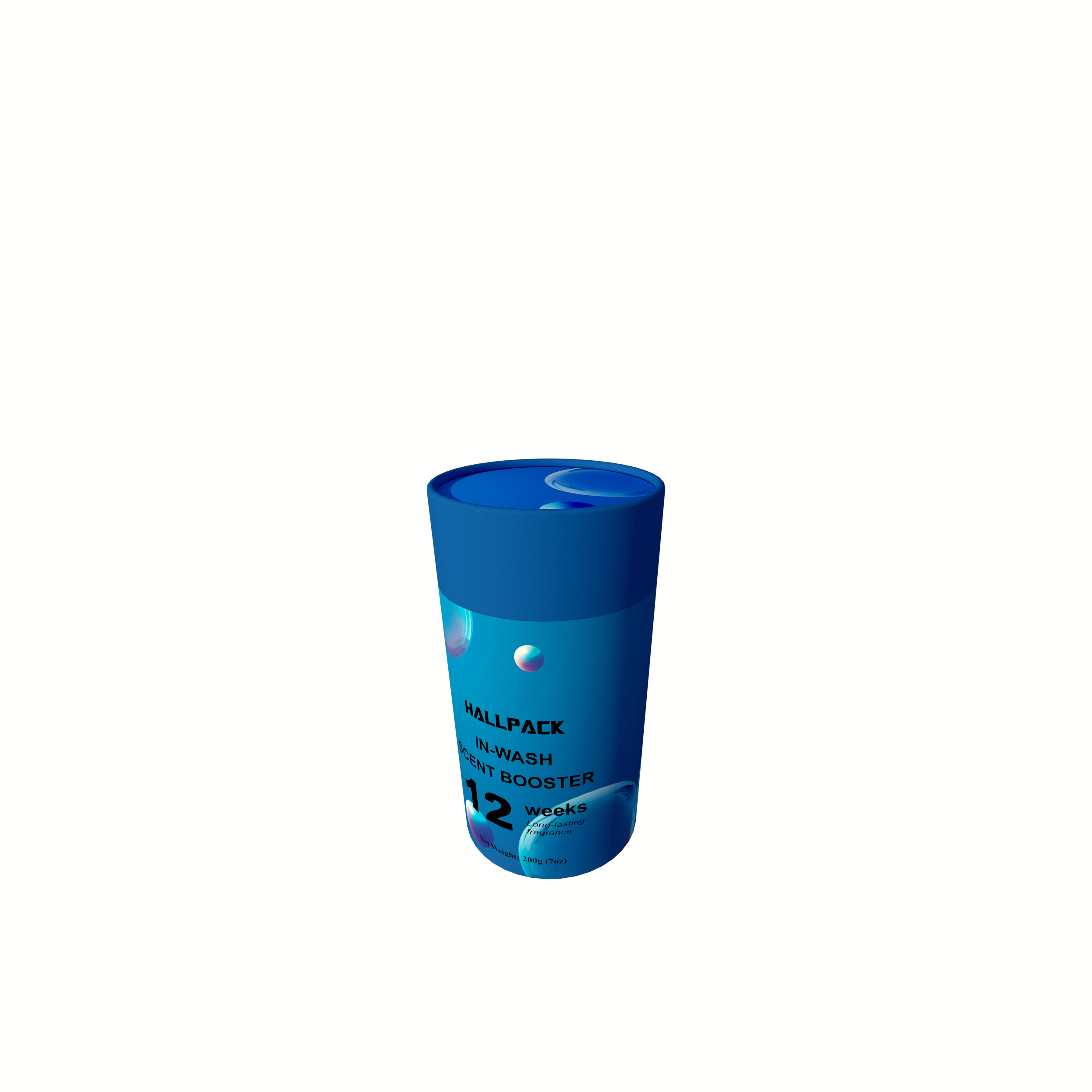 Embalagem push up de papel biodegradável com logotipo personalizado em formato redondo de tubo de papelão para intensificador de perfume de lavagem cosmética