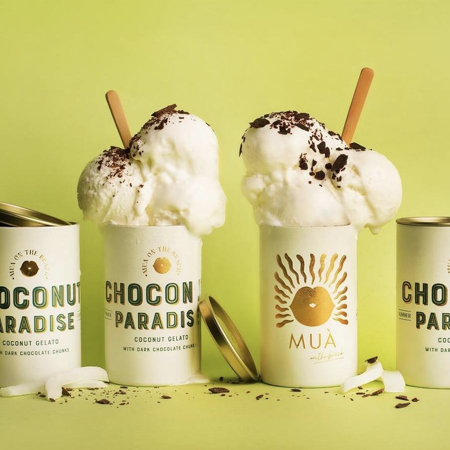 Cilindro de papelão criativo personalizado, recipiente de sorvete de qualidade alimentar com tampa de metal, tubo de papel, parede interna, pacote de papel de folha de alumínio