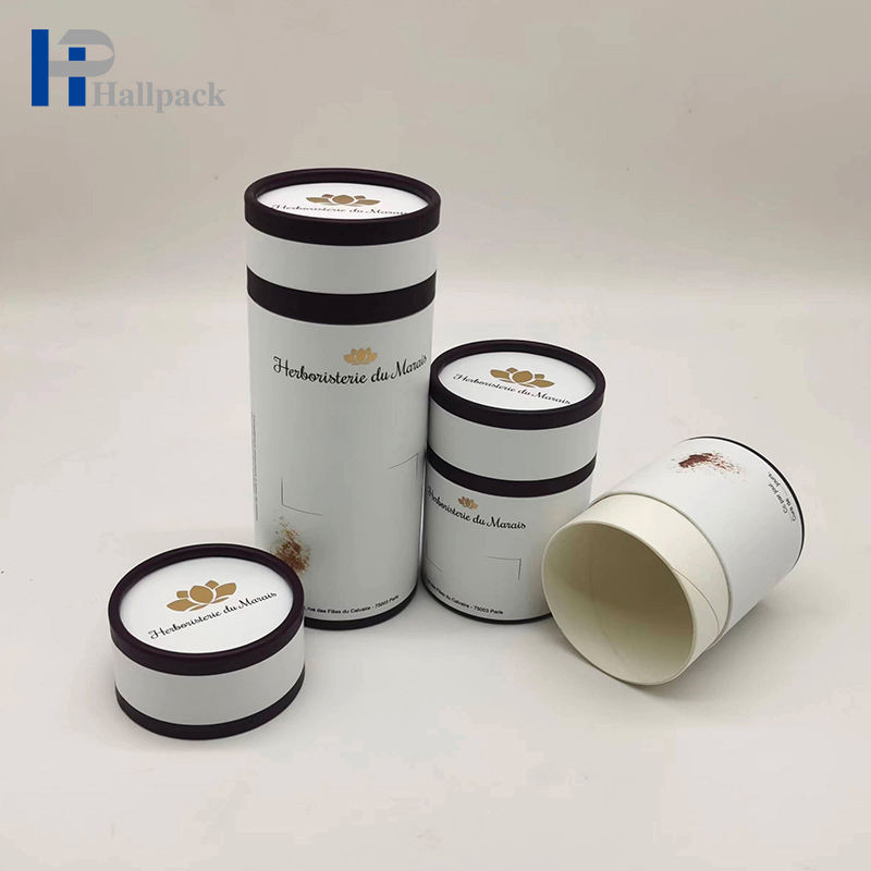 Tubo de papel de embalagem de doces de Natal de produto comestível personalizado 100% biodegradável