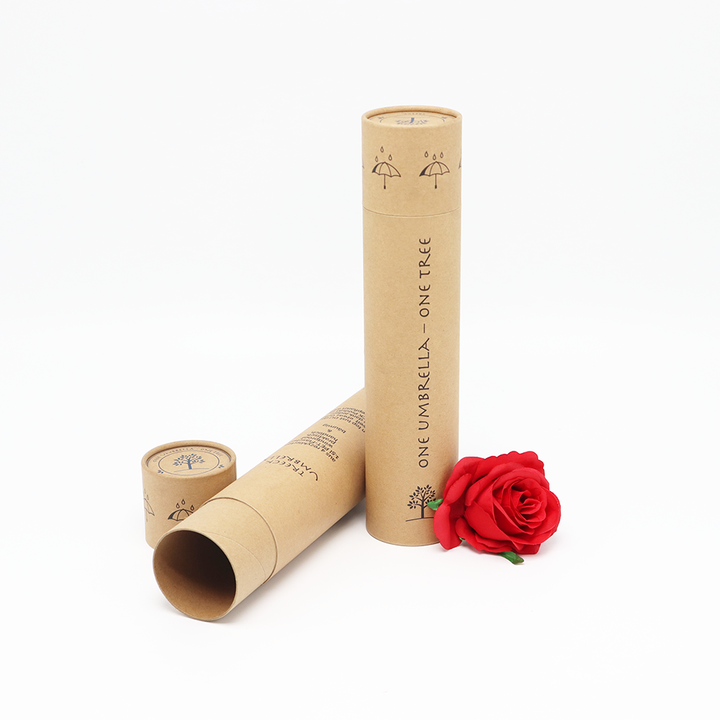 Personalização de fábrica de embalagem de papel kraft, mapa de pintura, pôster, cilindro de papelão marrom, tubos de papel para correspondência