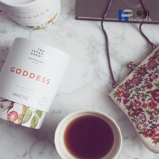 Bio tubo amigável do papel de Kraft do tubo do papel do produto comestível do cartucho do chá para o alimento