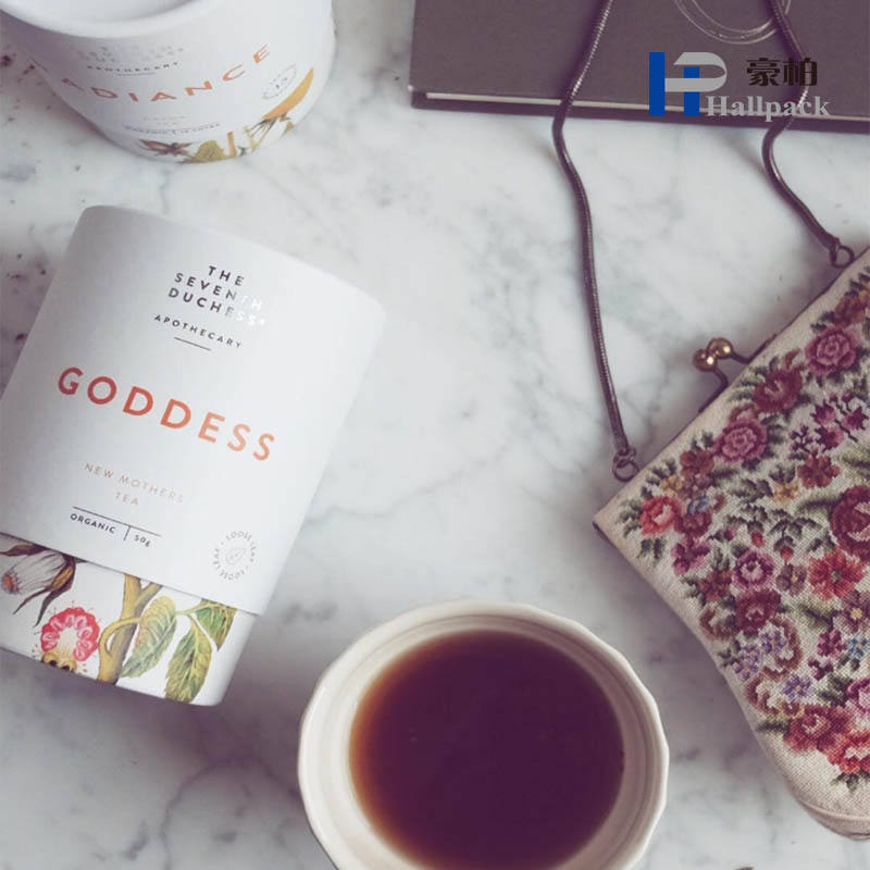 Bio tubo amigável do papel de Kraft do tubo do papel do produto comestível do cartucho do chá para o alimento