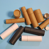 Tubo de papel kraft marrom, tubo de embalagem de papel branco, biodegradável, brilho labial, push up, bálsamo labial, tubo de embalagem