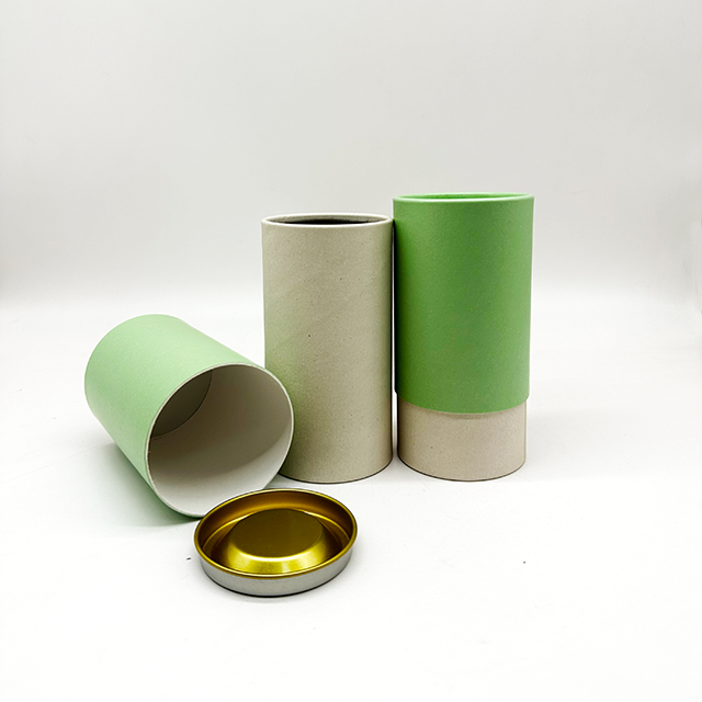 Embalagem de tubo de chá de papel Kraft de qualidade alimentar personalizada Hallpack Produtos alimentícios saudáveis ​​​​embalagem estilo lata para grãos de café